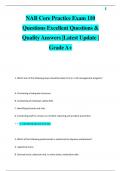 NAB Core Practice Exam 110  Questions Excellent Questions &  Quality Answers |Latest Update |  Grade A+