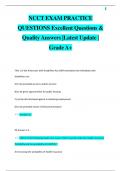 NCCT EXAM PRACTICE  QUESTIONS Excellent Questions &  Quality Answers |Latest Update |  Grade A+