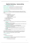 Samenvatting digitale marketing&sol;online marketing