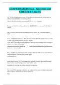 ADAP   Bundled Exam Questions Package with Correct Answers