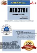 AED3701 Assignment 2 &lpar;COMPLETE ANSWERS&rpar; 2024 &lpar;607829&rpar; - DUE 18 June 2024