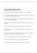 Army Board Questions AND  COMPLETE CORRECT ANSWERS 2024