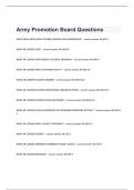 Army Promotion Board Questions AND VERIFIED CORRECT ANSWERS 2024