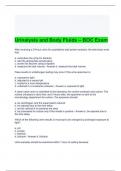 Urinalysis and Body Fluids - BOC Exam Questions and Answers (Graded A)