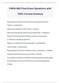 FNDH 600 Final Exam Questions with 100&percnt; Correct Answers