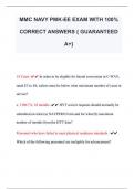MMC NAVY PMK-EE EXAM WITH 100%  CORRECT ANSWERS { GUARANTEED  A+} 