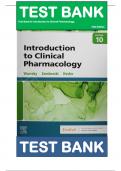 Test Bank for Introduction to Clinical Pharmacology 10th Edition By Constance Visovsky&comma; Cheryl Zambroski&comma; Shirley Hosler ISBN&colon; 9780323755351  &vert;Chapter 1-20 &vert;Complete Guide A&plus;