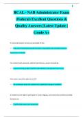 RCAL - NAB Administrator Exam  &lpar;Federal&rpar; Excellent Questions &  Quality Answers &vert;Latest Update &vert;  Grade A&plus;