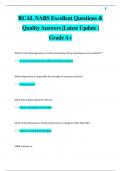 RCAL NABS Excellent Questions &  Quality Answers &vert;Latest Update &vert;  Grade A&plus;