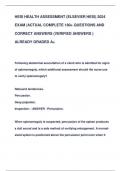 HESI HEALTH ASSESSMENT &lpar;ELSEVIER HESI&rpar; 2024  EXAM &vert;ACTUAL COMPLETE 180&plus; QUESTIONS AND  CORRECT ANSWERS &lpar;VERIFIED ANSWERS &rpar;  ALREADY GRADED A&plus;