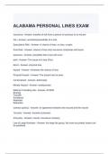 ALABAMA PERSONAL LINES EXAM 2024 QUESTIONS AND ANSWERS