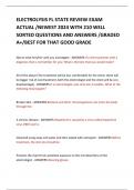 ELECTROLYSIS FL STATE REVIEW EXAM ACTUAL &sol;NEWEST 2024 WITH 210 WELL SORTED QUESTIONS AND ANSWERS &sol;GRADED A&plus;&sol;BEST FOR THAT GOOD GRADE 