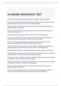 ALABAMA INSURANCE TEST 2024 QUESTIONS AND ANSWERS