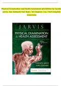 Physical Examination and Health Assessment 9th Edition (Jarvis, 2024) TEST BANK, All Chapters 1 - 32, Complete Newest Version