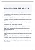 Alabama Insurance State Test Ch 1-4 Questions and Answers
