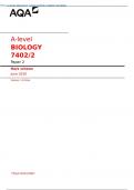 AQA A LEVEL BIOLOGY 7402/2 PAPER 2 MARK SCHEME