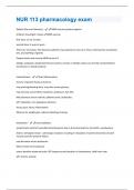 NUR 113 pharmacology exam Questions With 100&percnt; Correct Answers