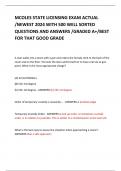 MCOLES STATE LICENSING EXAM ACTUAL &sol;NEWEST 2024 WITH 500 WELL SORTED QUESTIONS AND ANSWERS &sol;GRADED A&plus;&sol;BEST FOR THAT GOOD GRADE 