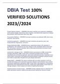 DBIA Test 100% VERIFIED SOLUTIONS 2023//2024