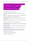 ILTS ELEMENTARY EDUCATION ALL  CONTENT COMBINED LATEST  QUESTIONS WITH CORRECT  DETAILED ANSWERS 2024