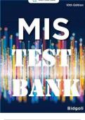 Test Bank for MIS Management Information Systems  10th Edition by Hossein Bidgoli