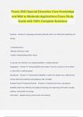Praxis 5543 Special Education Core Knowledge and Mild to Moderate Applications Exam Study Guide with 100&percnt; Complete Solutions