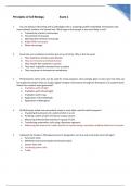 Principles of Cell Biology Exam 1 with correct answers