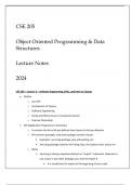 (ASU) CSE 205 OBJECT ORIENTED PROGRAMMING & DATA STRUCTURES LECTURE NOTES 2024