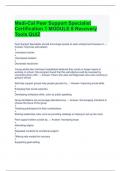 Medi-Cal Peer Support Specialist Certification 1 MODULE 8 Recovery Tools QUIZ-Answered
