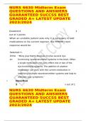 NURS 6630 Midterm Exam QUESTIONS AND ANSWERS GUARANTEED SUCCSS BEST GRADED A+ LATEST UPDATE 2023/2024