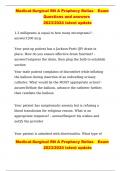 Medical-Surgical RN A Prophecy Relias	Exam Questions and answers 2023/2024 latest update  