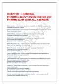 CHAPTER 1 - GENERAL PHARMACOLOGY &lpar;PENN FOSTER VET PHARM&rpar; EXAM WITH ALL ANSWERS