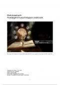 Moduleopdracht praktijkgericht psychologisch onderzoek&comma;  3e leerjaar