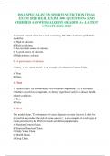 ISSA SPECIALIST IN SPORTS NUTRITION FINAL EXAM 2024&sol; REAL EXAM 300&plus; QUESTIONS AND VERIFIED ANSWERS&sol;ALREDY GRADED A&plus; &sol;LATEST UPDATE 2024-2025