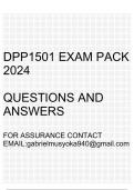 DPP1501 Exam pack 2024(Questions and answers)