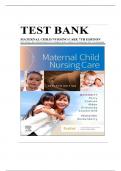 TEST BANK For Maternal Child Nursing Care 8th Edition by Shannon E. Perry, Marilyn J. Hockenberry, Mary Catherine Cashion |Complete 2024/25 Chapters 1 - 50| 100 % Verified UPDATED