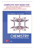 COMPLETE TEST BANK FOR Loose Leaf for Chemistry&colon; The Molecular Nature of Matter and Change 10th Edition by Martin Silberberg &lpar;Author&rpar;LATEST UPDATE 