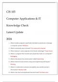 &lpar;ASU&rpar; CIS 105 COMPUTER APPLICATIONS & IT KNOWLEDGE CHECK LATEST UPDATE 2024&period;