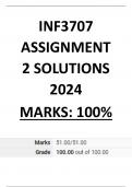 INF3707 ASSIGNMENT 2 SOLUTIONS 2024 - 100% MARK