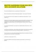 MASTER GARDENING EXAM 2024 WITH  100&percnt; ACCURATE SOLUTIONS