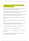  LANDSCAPE ARCHITECTURE EXAM ONE REVIEW 2024
