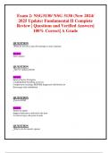 Exam 2&colon; NSG3130&sol; NSG 3130 &lpar;New 2024&sol; 2025 Update&rpar; Fundamental II Complete  Review &vert; Questions and Verified Answers&vert; 100&percnt; Correct&vert; A Grade  