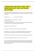  LANDSCAPE ARCHITECTURE TEST 1 EXAM 2024 WITH 100% ACCURATE SOLUTIONS