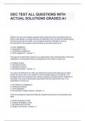 OEC TEST ALL QUESTIONS WITH ACTUAL SOLUTIONS GRADED A+