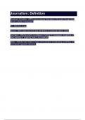Journalism&lowbar; Definition