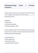 Pathophysiology Exam 1 Practice Problems QUESTIONS & ANSWERS 2024 ( A+ GRADED 100% VERIFIED)