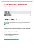 ALL LETRS UNIT 3 SESSIONS( 1-8) || LATEST 2024 SESSION (1,2,3,4,5,6,7,8) | All Questions 100% CORRECT Graded A+
