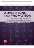 Instructor Solution Manual For Advertising and Promotion An Integrated Marketing Communications Perspective 13Edition George Belch and Michael Belch (Chapters 1-22)