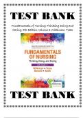 TEST BANK Davis Advantage For Fundamentals of Nursing Thinking Doing and Caring 4th Edition Volume 2 By  Wilkinson Treas || Updated Version 2024 A+