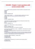 bundle for CIB 4203 - Chapter 1&comma;2 &comma;3 &comma;4exam questions with verified answers 2024